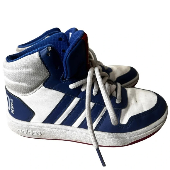 Pokémon x adidas Basketball Sneakers Size 2 Pikachu Blue White Red High Tops - Picture 6 of 8